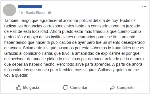 AGRADECIDA 2 COMISARIO