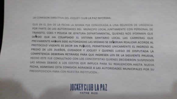 ComunicadoJockeyClubLaPaz