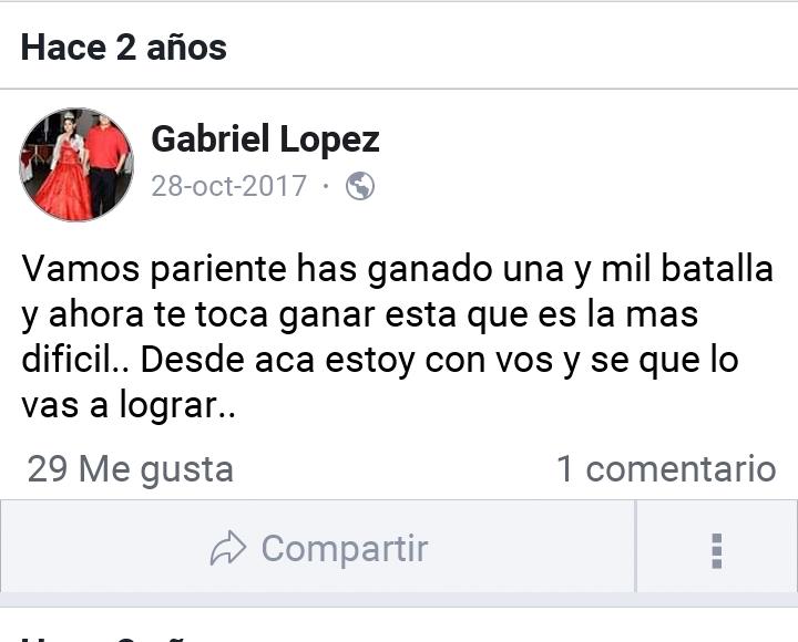 Gabriel lopez recuerda siniestro vial 2