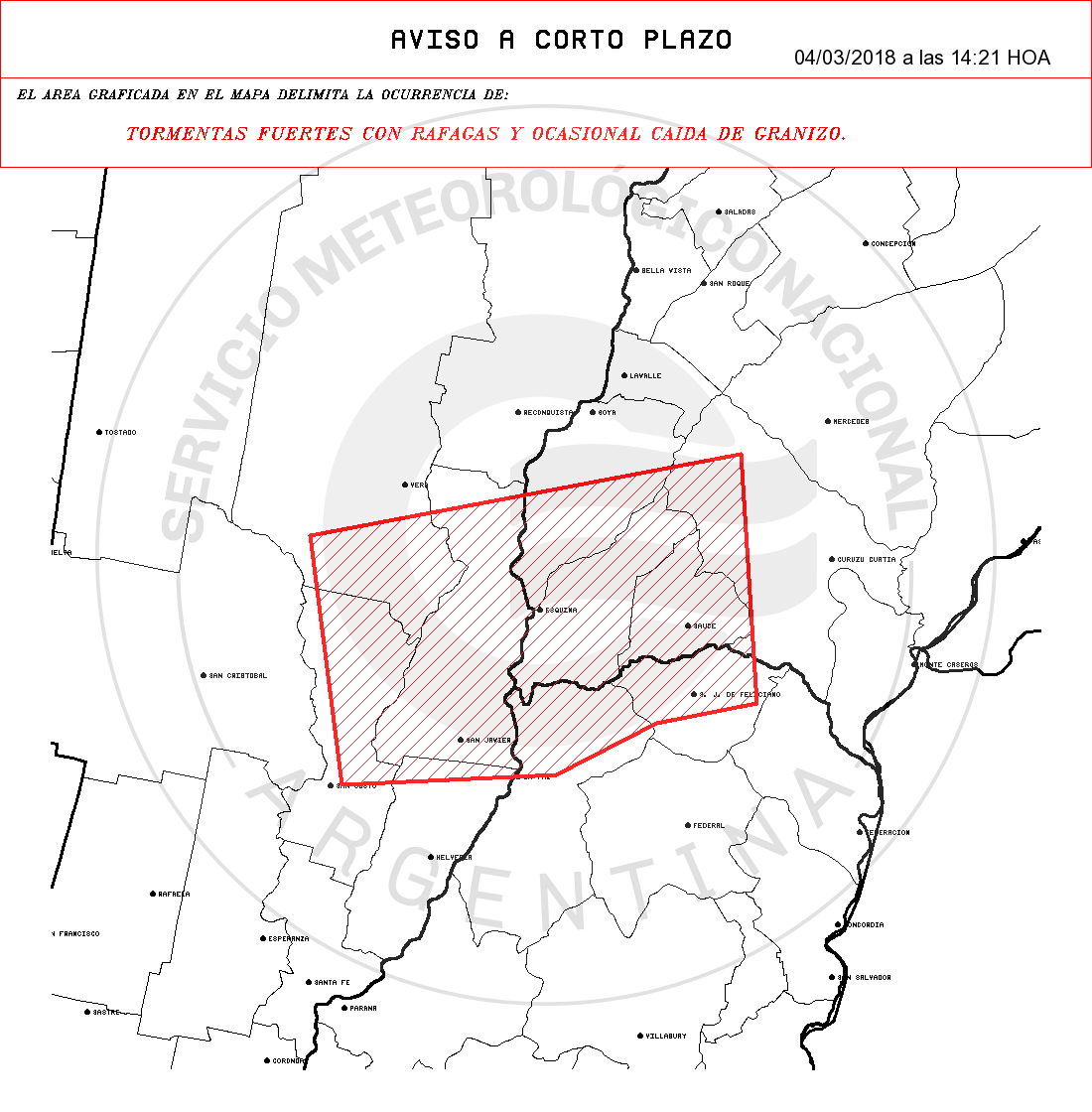 alerta corto plazo