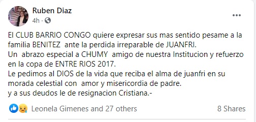 condolencias club congo