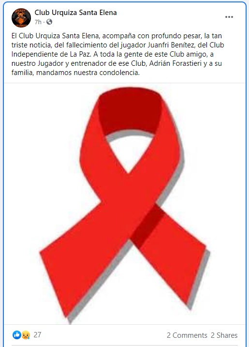 condolencias juanfri club urquiza