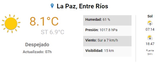 la paz amanecio con 81 y 69