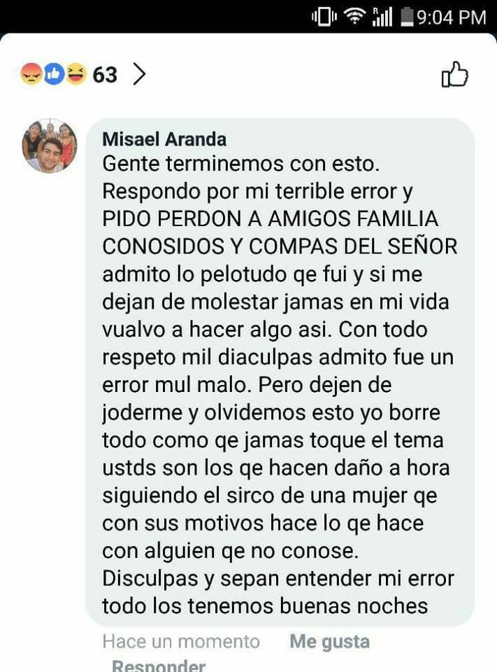 misael aranda respuesta iosper tiziano lopez