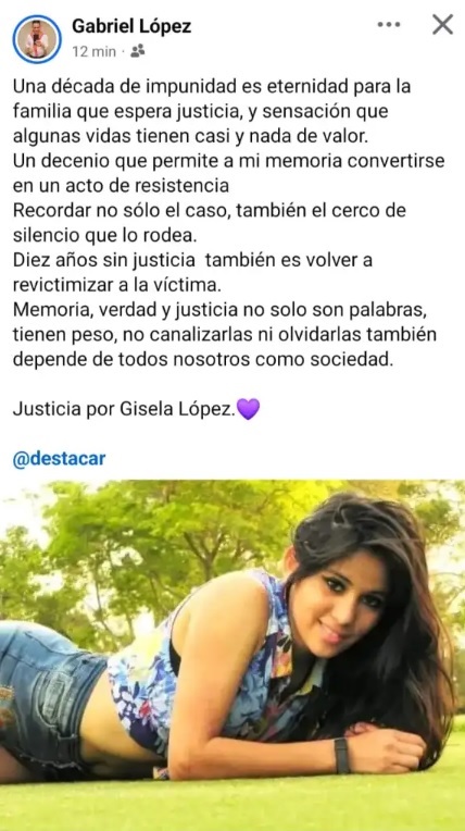 pedido de justicia gabriel lopez 10 años sin gisela.jpg