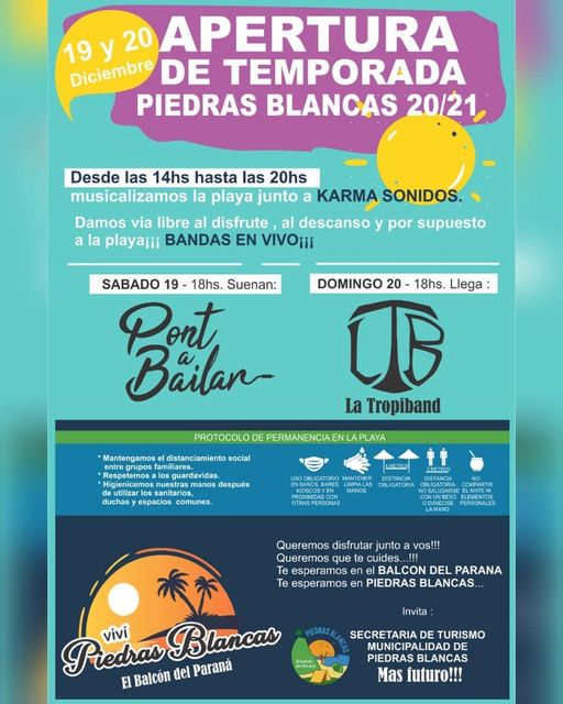 piedras blancas temporada de playas