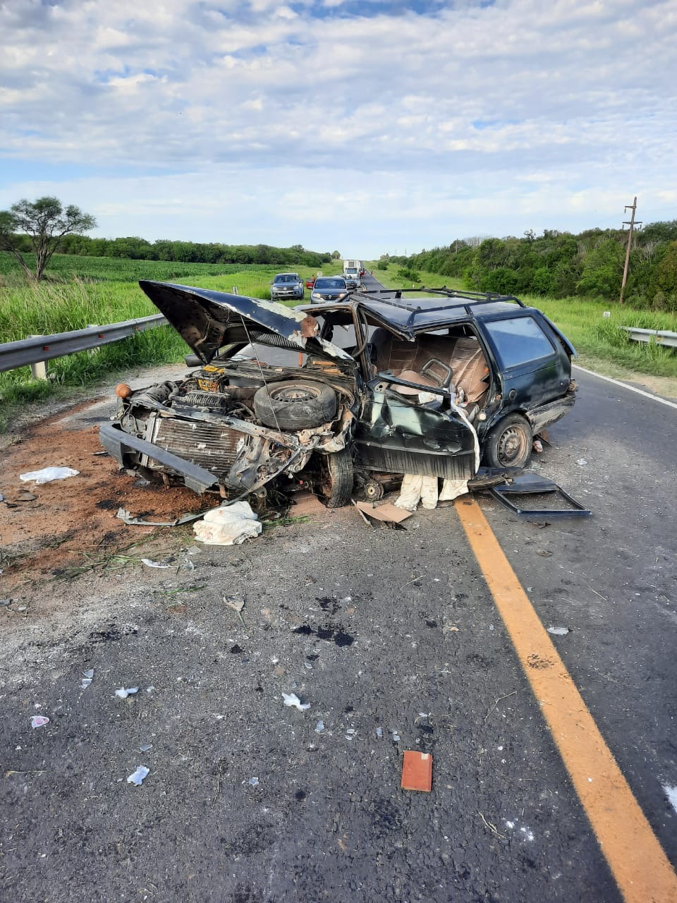 siniestro vial ruta 12 conductor santa elena atrapado interior