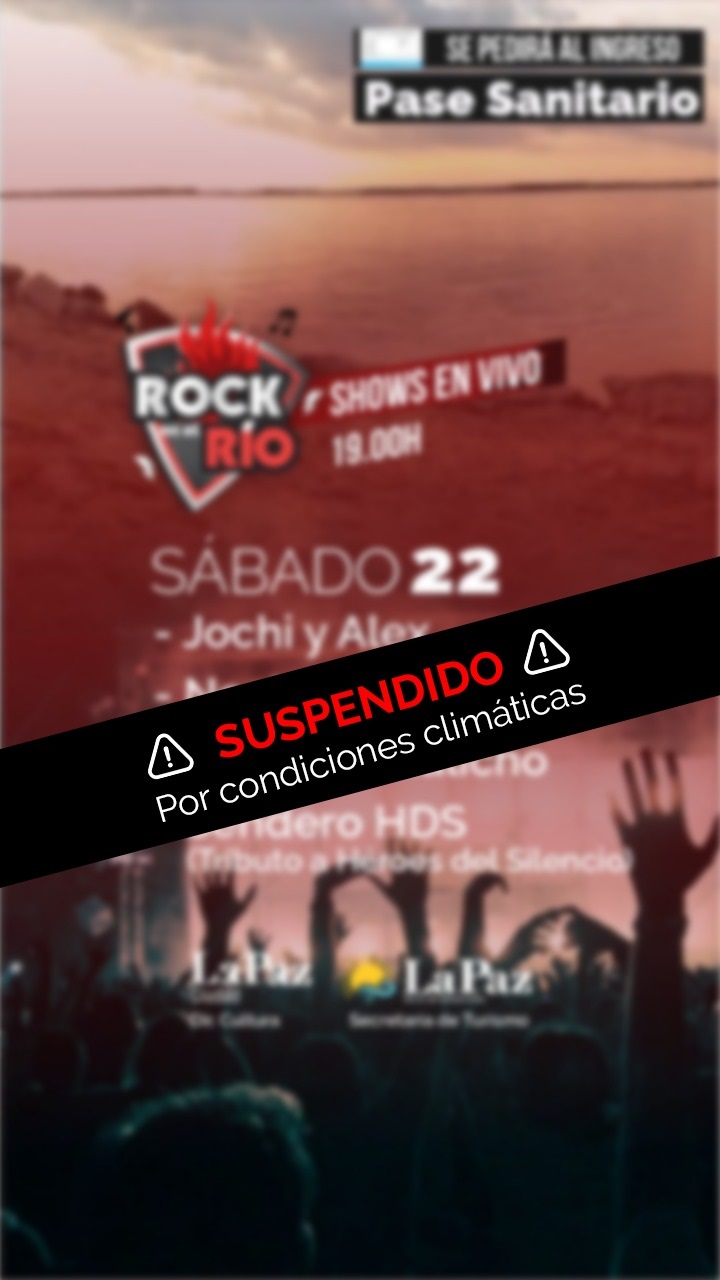 suspension rock en el rio la paz ok