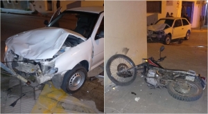 La Paz: un motociclista resultó gravemente herido tras ser chocado por un auto conducido por un policía